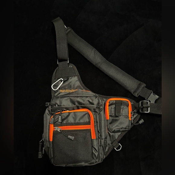 Black and Orange Fishing Belt Bag - Picture 1 of 10